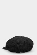 Peaky Beret Cap, Black melange