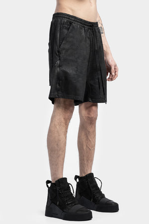 11 By BBS | SS23 - P27 - Cotton sweat shorts, coated black