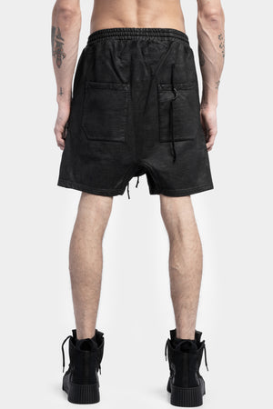 11 By BBS | SS23 - P27 - Cotton sweat shorts, coated black