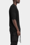 Thom Krom | SS26 - Cuffed sleeve t-shirt, Black MTS942