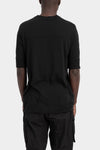 Thom Krom | SS26 - Cuffed sleeve t-shirt, Black MTS942