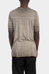 Thom Krom | SS26 - Cuffed sleeve t-shirt, Cold dyed olive MTS942