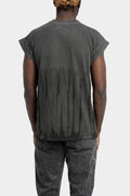 Degrade dyed cotton sleeveless T-Shirt