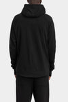 Thom Krom | SS26 - Contrast zip up hood sweater, Black MSJ694