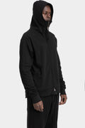 Contrast zip up hood sweater