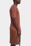 Thom Krom | SS26 - Tonal stitch cotton t-shirt, Red wood MTS934