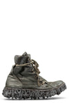 High top fold melt sole laced sneakers, Serpentine