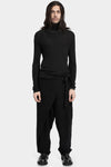 Marc Point | AW24 - Lightweight wool / silk turtleneck ls T-Shirt, Black