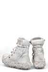 Culture of Brave Perforated High top melt sole laced sneakers MELM3