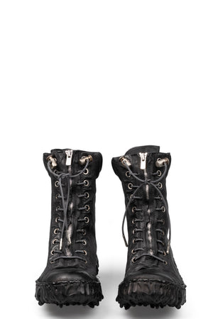 Culture of Brave | High top melt sole front zip sneakers, Coal MELH1W
