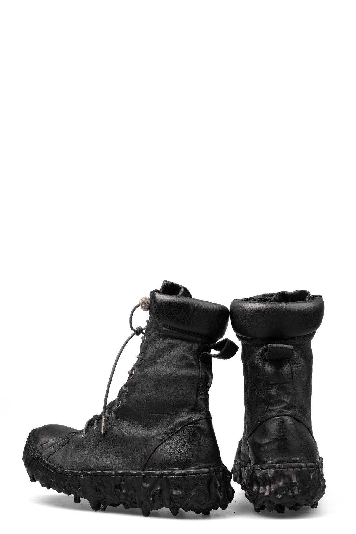 Culture of Brave | High top melt sole front zip sneakers, Coal MELH1W