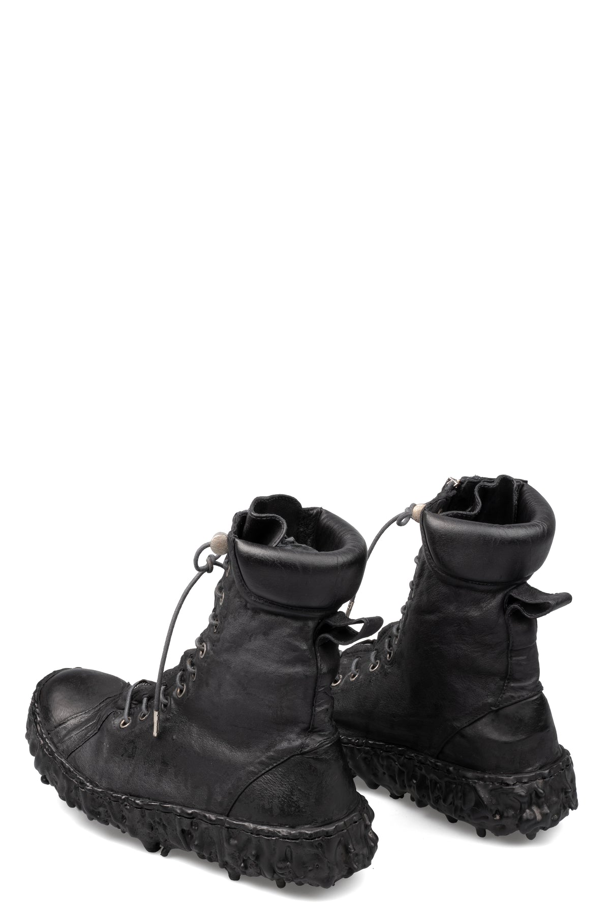 Culture of Brave | High top melt sole front zip sneakers, Coal MELH1W