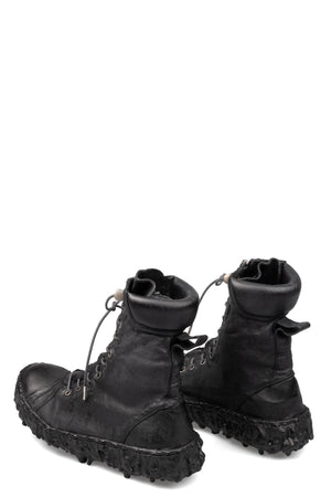 Culture of Brave | High top melt sole front zip sneakers, Coal MELH1W