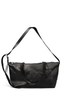 Small leather weekender bag