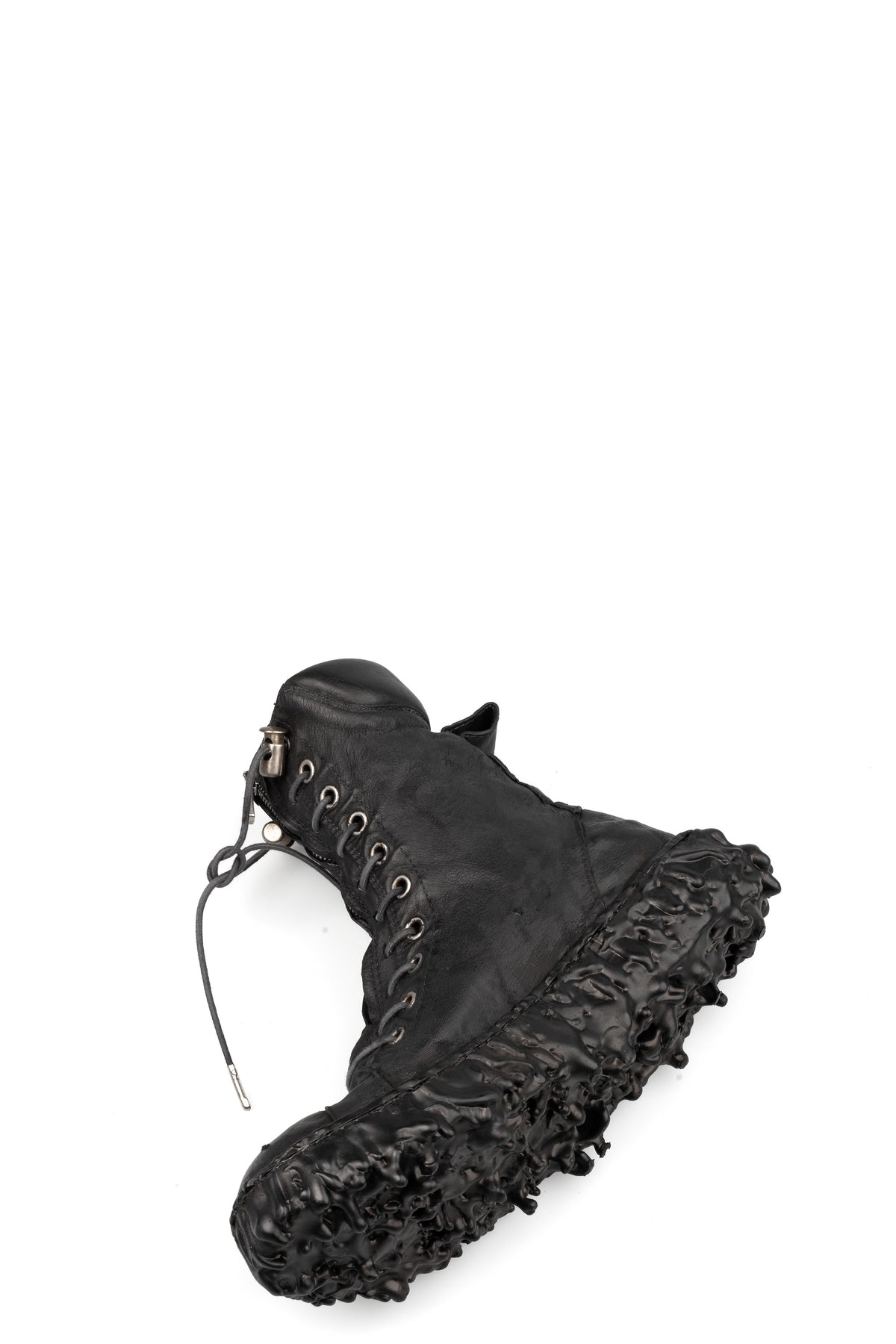Culture of Brave | High top melt sole front zip sneakers, Coal MELH1W