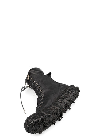 Culture of Brave | High top melt sole front zip sneakers, Coal MELH1W