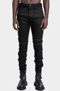 Julius_7 | AW24 - Folded split knee jeans, Black