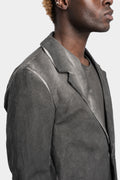 Structured cotton Blazer, Plomb