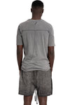Tonal stitch cotton t-shirt, Dark used grey