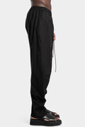 J-cut wool blend drawstring pants