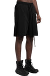 Cotton drawstring shorts, Black