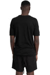 Cotton contrast T-shirt, Black