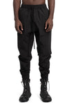 Low crotch tech pants, Black