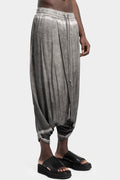 Draped silk harem pants, Ash Grey