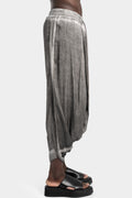 Draped silk harem pants, Ash Grey