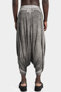 Draped silk harem pants, Ash Grey