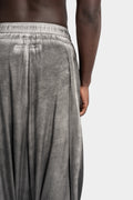 Draped silk harem pants, Ash Grey