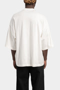 Julius_7 | SS25 - Half sleeve oversized T-Shirt, Off White / Print