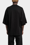 Julius_7 | SS25 - Half sleeve oversized T-Shirt, Black / Print