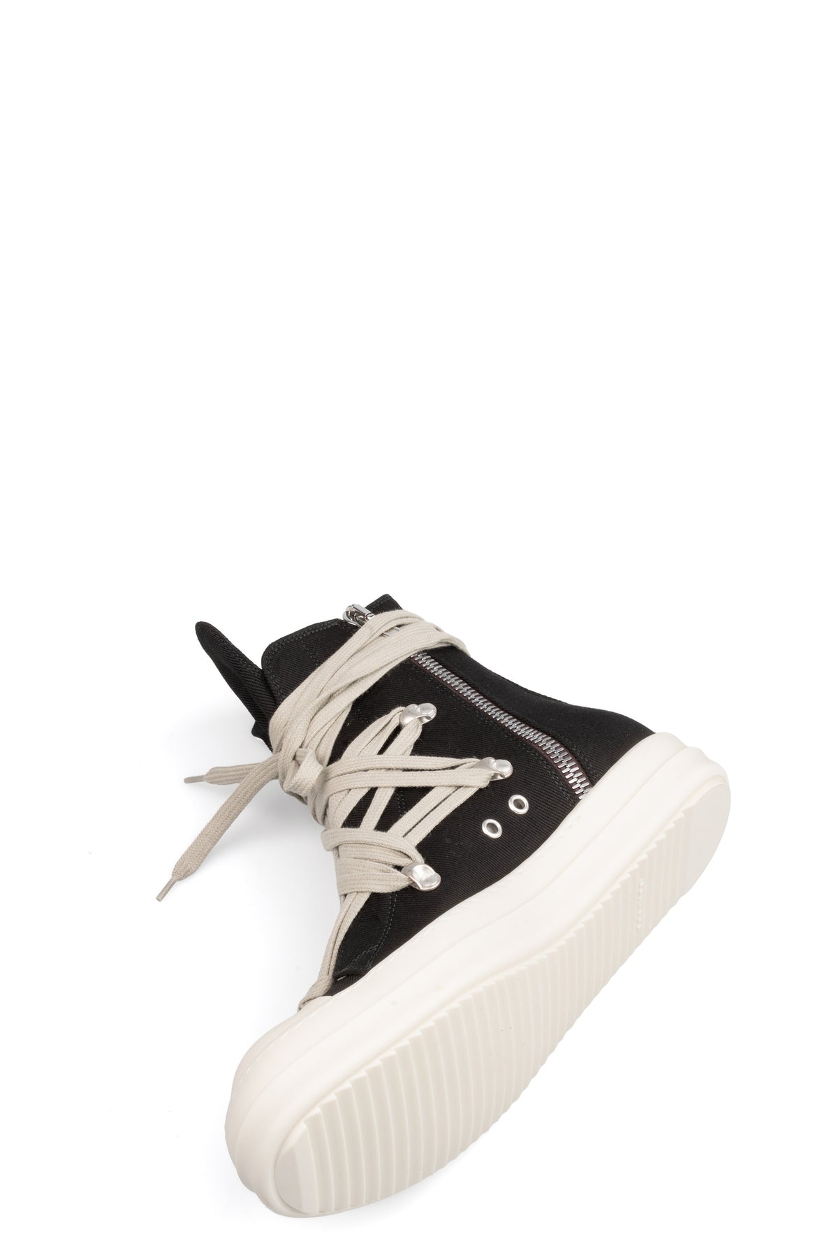 Rick Owens DRKSHDW | Megalace Ramones sneakers, DU01F4809 DOW1 911 Black / Milk