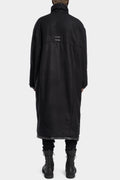 Oversized reversible zip wool coat