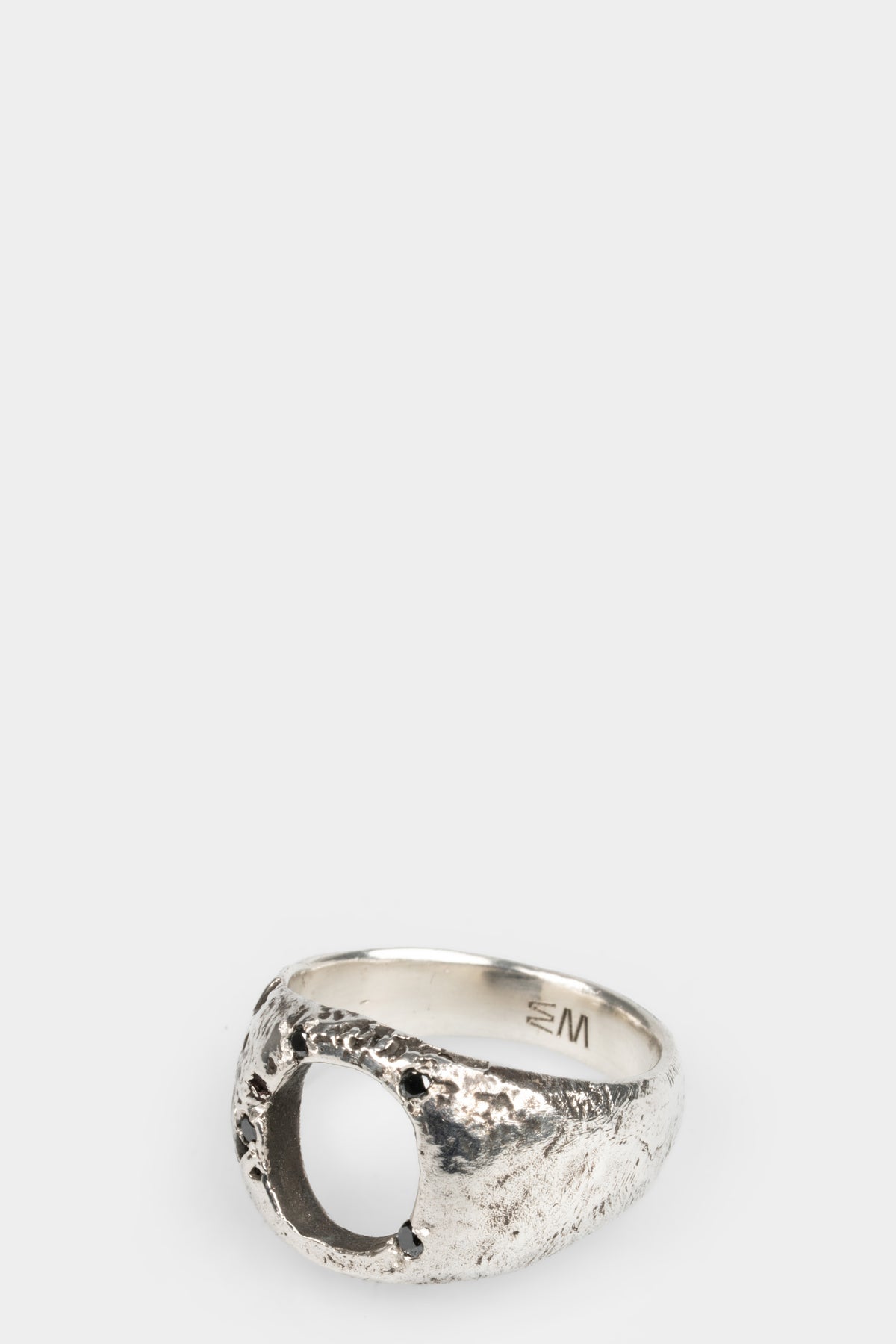 Enris Mars | Black diamonds crater ring