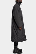 Oversized reversible zip wool coat