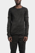 Double layered knit cotton sweater, Antra wash