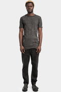 MD75 | SS25 - Knit rustic cotton T-Shirt, Anthracite salt dye