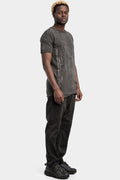 MD75 | SS25 - Knit rustic cotton T-Shirt, Anthracite salt dye