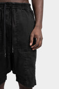 MD75 | SS25 - Woven linen shorts, Black wash