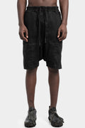 MD75 | SS25 - Woven linen shorts, Black wash