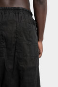 MD75 | SS25 - Woven linen shorts, Black wash