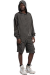 La Haine Inside Us | SS26 - Asymmetric hooded contrast sweater, Grey M1271