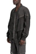 La Haine Inside Us | SS-26 Oversized Sports Jacket, Cold Dye Grey M1272