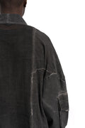 La Haine Inside Us | SS-26 Oversized Sports Jacket, Cold Dye Grey M1272