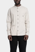 Mandarin collar shirt, Grey