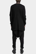 First Aid To The Injured | AW24 - Waffle cotton drop crotch sweatpants, Black