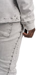 Thom Krom | SS26 - Denim overshirt, Light grey MH181