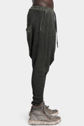 First Aid To The Injured | AW24 - Waffle cotton drop crotch sweatpants, Green